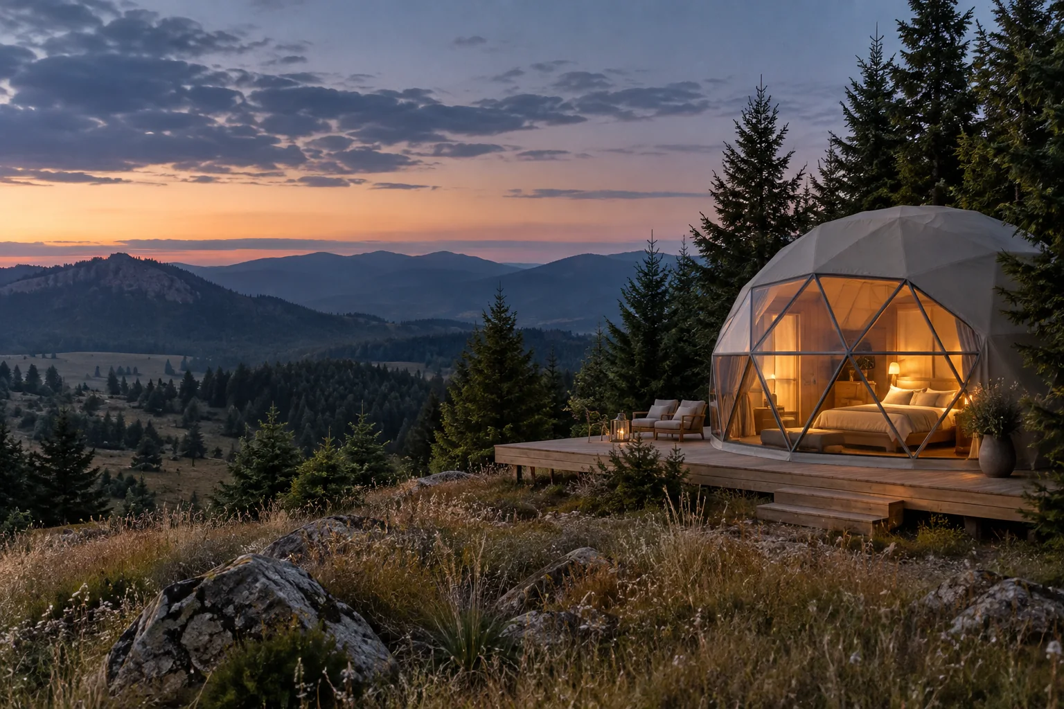 A stay framed by nature.