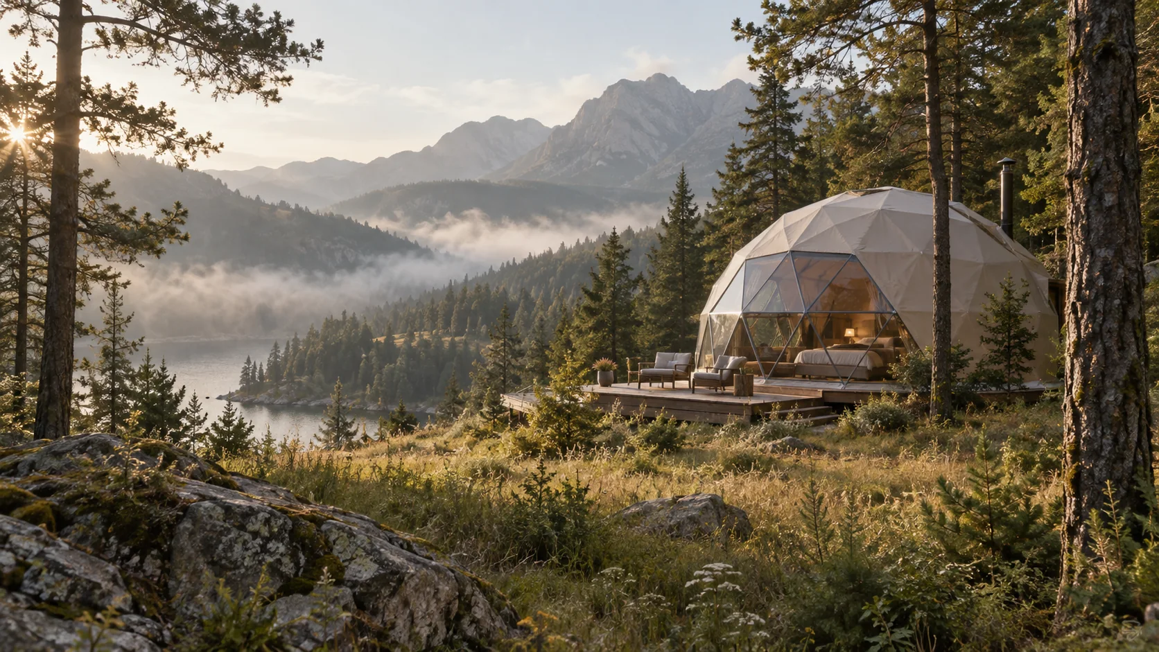 Glamping hospitality model